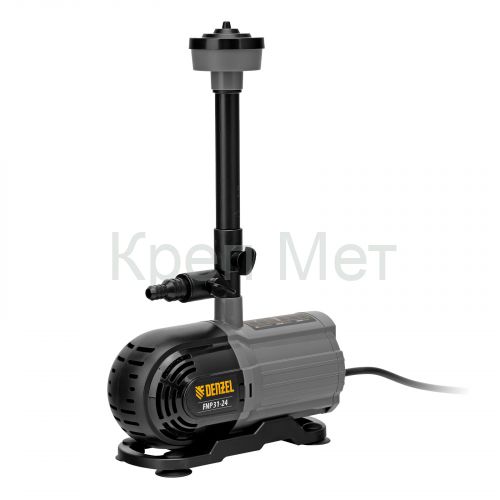 Насос фонтанный FNP31-24, 31 Вт, подъем 2,4 м, 1500 л/ч, колокольчик/2 каскада/гейзер Denzel