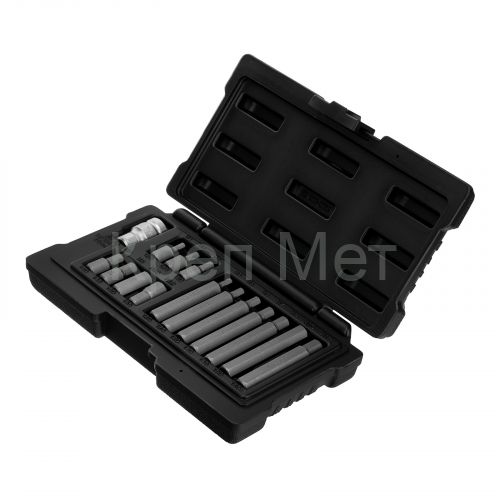 Набор бит HEX, шестигранный хвостовик 1/2'', CrV, 10 мм, 15 предметов Stels