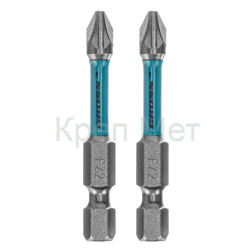 Бита торсионная PZ2 x 50 мм, для ударных шуруповертов, 2 шт. Gross