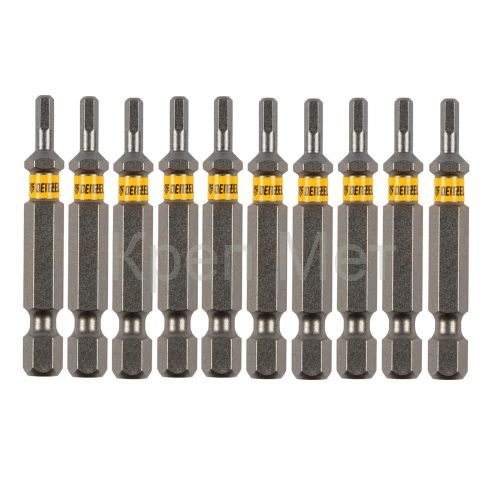 Бита HEX 3х50, сталь S2, шестигранный профиль, 10 шт. Е 6,3 Denzel