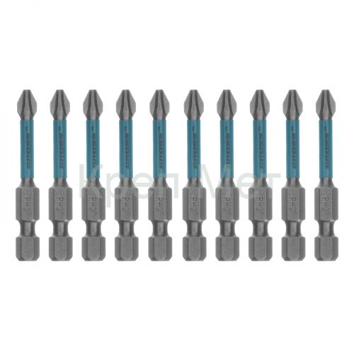 Набор бит торсионных PH2x50 мм, для ударных шуруповертов, отрывн., 10 шт Gross