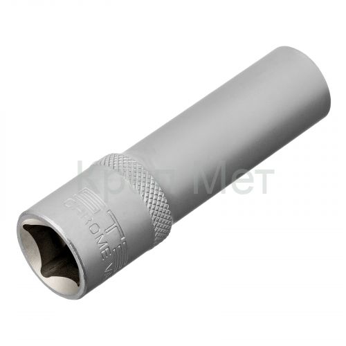 Головка торцевая удлиненная, 13 мм, шестигранная, CrV, под квадрат 1/2 Stels