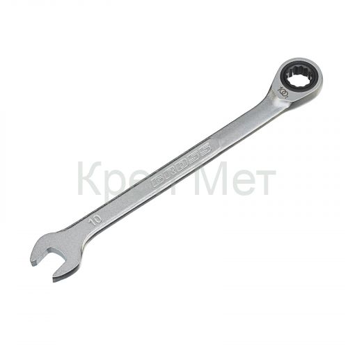 Ключ комбинированный трещоточный, 10 мм, количество зубьев 100 Gross