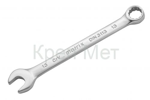 Ключ комбинированный, 13 мм, CrV, матовый хром Matrix