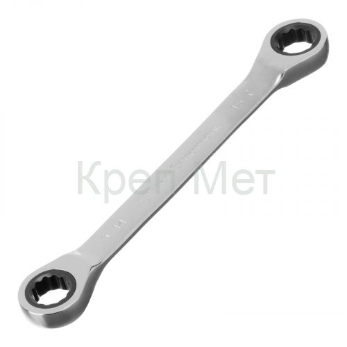 Ключ накидной трещоточный, 14 х 15 мм, CrV, зеркальный хром Matrix Professional