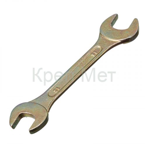 Ключ рожковый, 13 х 14 мм, желтый цинк Сибртех