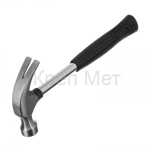 Молоток-гвоздодер, 450 г, боек 27 мм, металлическая трубчатая обрезиненная рукоятка Sparta