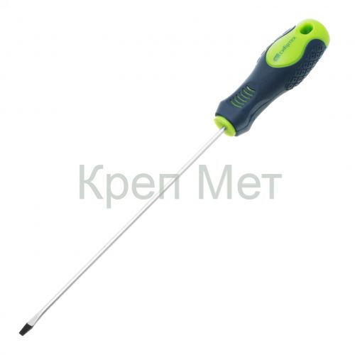 Отвертка, SL3 х 150 мм, CrV, двухкомпонентная рукоятка Сибртех