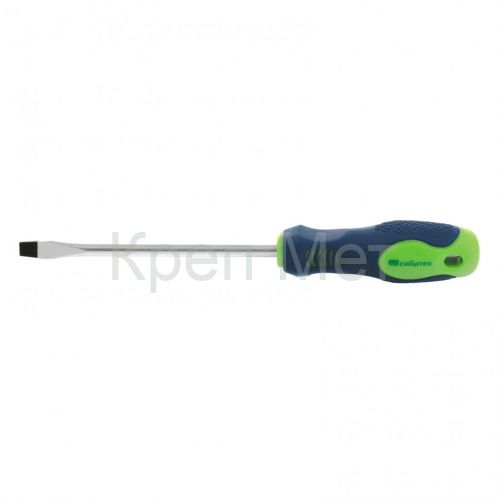 Отвертка, SL8 х 150 мм, CrV, двухкомпонентная рукоятка Сибртех