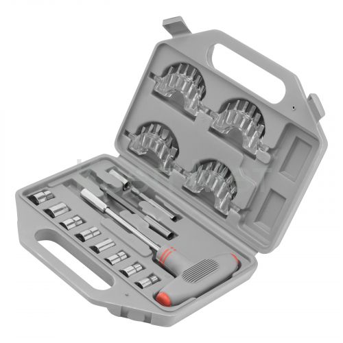 Отвертка с Т-образной эргономичной ручкой и набором насадок, 36 шт, CrV, пластиковый бокс Matrix