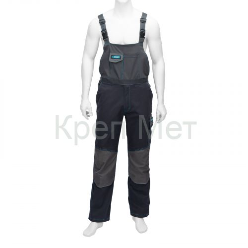 Полукомбинезон профессиональный рабочий, 97% хлопок 3% спандекс, XXL Gross