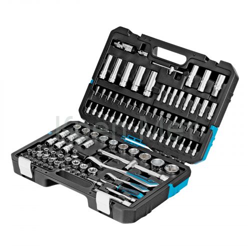 Набор инструментов, 1/4", 1/2", CrV, 120 зубьев, 109 предметов Gross