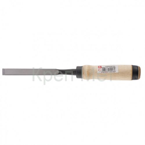 Долото-Стамеска, плоская, 12 мм, деревянная рукоятка "Арефино"