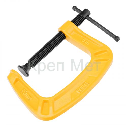 Струбцина G-образная, усиленная, 75 мм Denzel