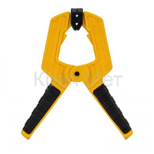 Струбцина клещеобразная, усиленная 80 х 60 мм, двухкомпонентные рукоятки Denzel