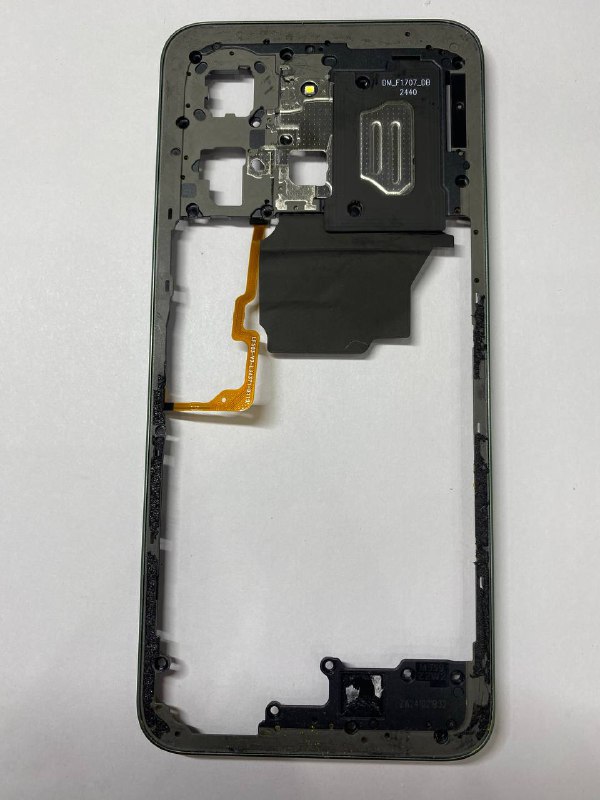 HONOR X6B рамка с отпечатком зеленая оригинал с разбора