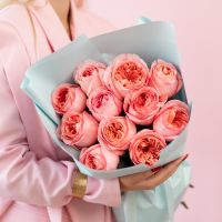 11 пионовидных роз (Пинк Экспрешн)