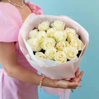 Белая роза 15 шт