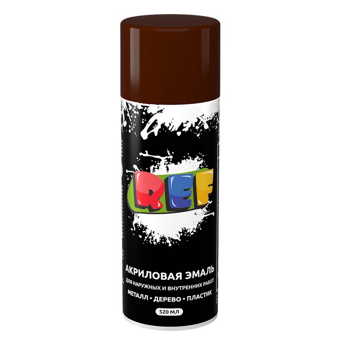 REF Акриловая эмаль металлик, цвет бронза, аэрозоль, объем 520мл.
