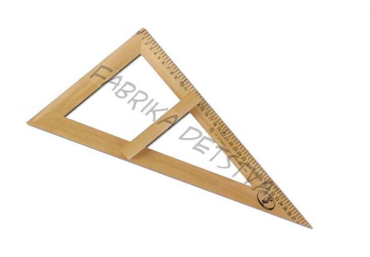 Треугольник для классной доски (треугольник классный), деревянный, 60×30×40 см, прямоугольный