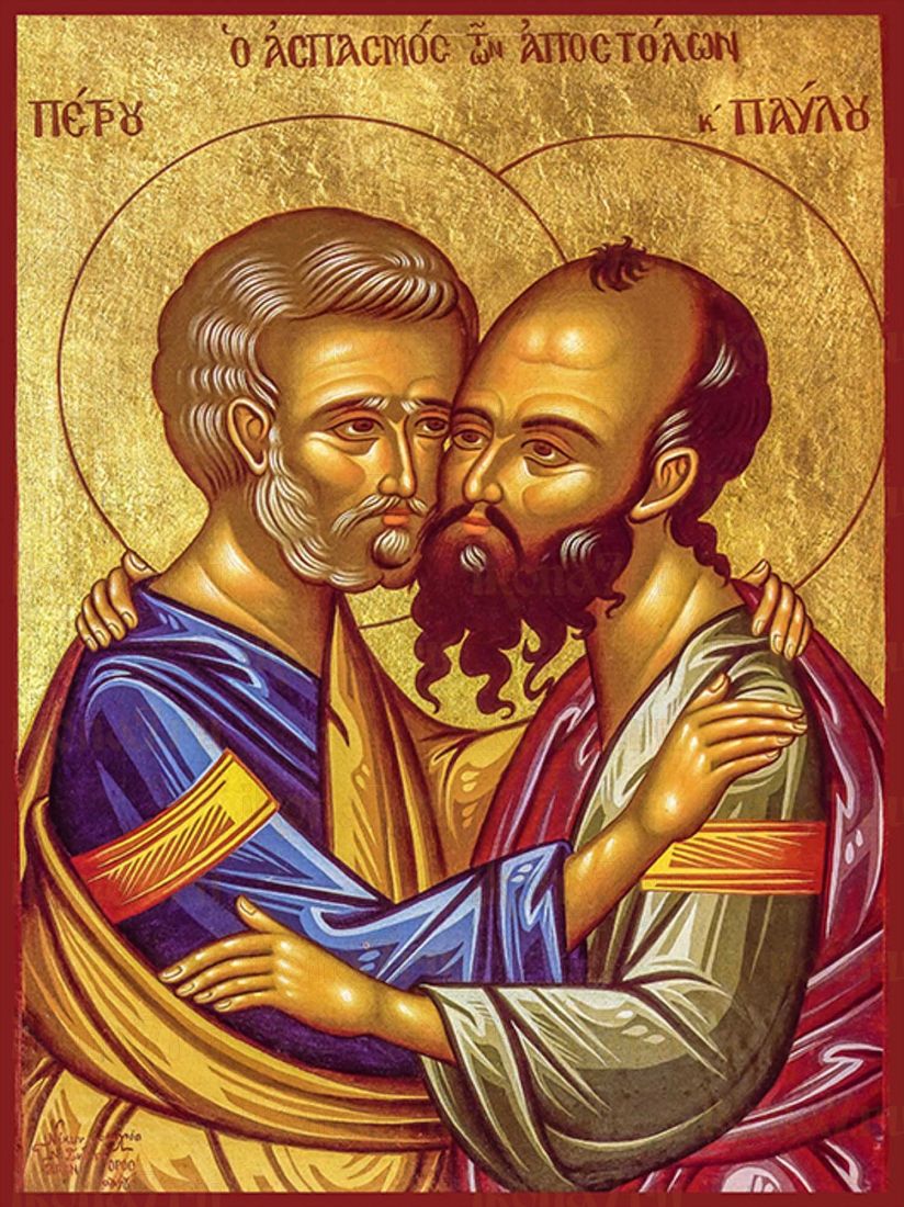 Икона Петр и Павел Апостолы (Премиум UV-печать)(ЮДД-706)