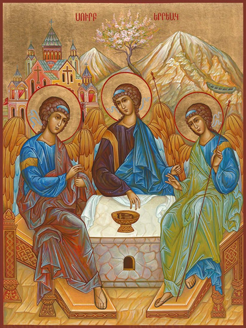 Икона Троица (Премиум UV-печать)(ЮДД-722)