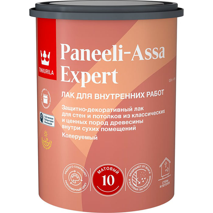 Tikkurila Paneeli Assa Expert EP лак для стен и потолков акриловый матовый 0.9л