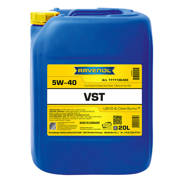Ravenol VST 5W-40, 20л