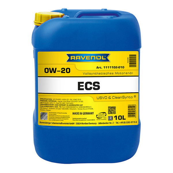 Ravenol ECS EcoSynth 0W-20, 10л