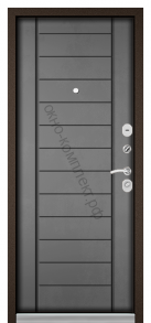 Стальная дверь " Мастино" HOME ECO" Антрацит букле/ Бетон серый