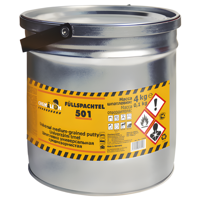 Chamaeleon Шпатлевка универсальная среднезернистая (вкл.отвердитель), объем 4,1кг.