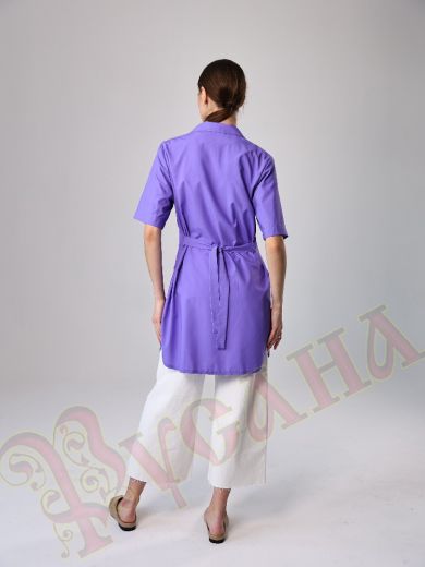 халат сиреневый спина