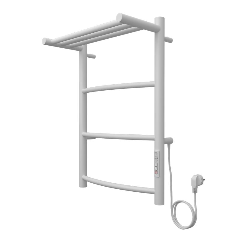 Полотенцесушитель электрический AZARIO VERONA 400/600 3 секции, с полкой, белый AZ04846PW