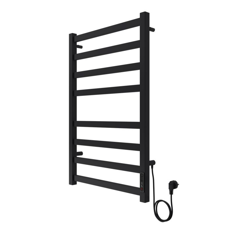 Полотенцесушитель электрический AZARIO PALERMO 500/800 квадрат, 8 секций, черный AZ83858B