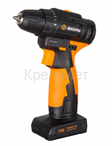 Дрель-шуруповерт Вихрь ДА-24Л-2К/Б (2,0 А/ч) (бесщеточный двигатель)