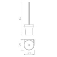 Щетка для туалета ABBER Nord AA1532B черный матовый схема 2