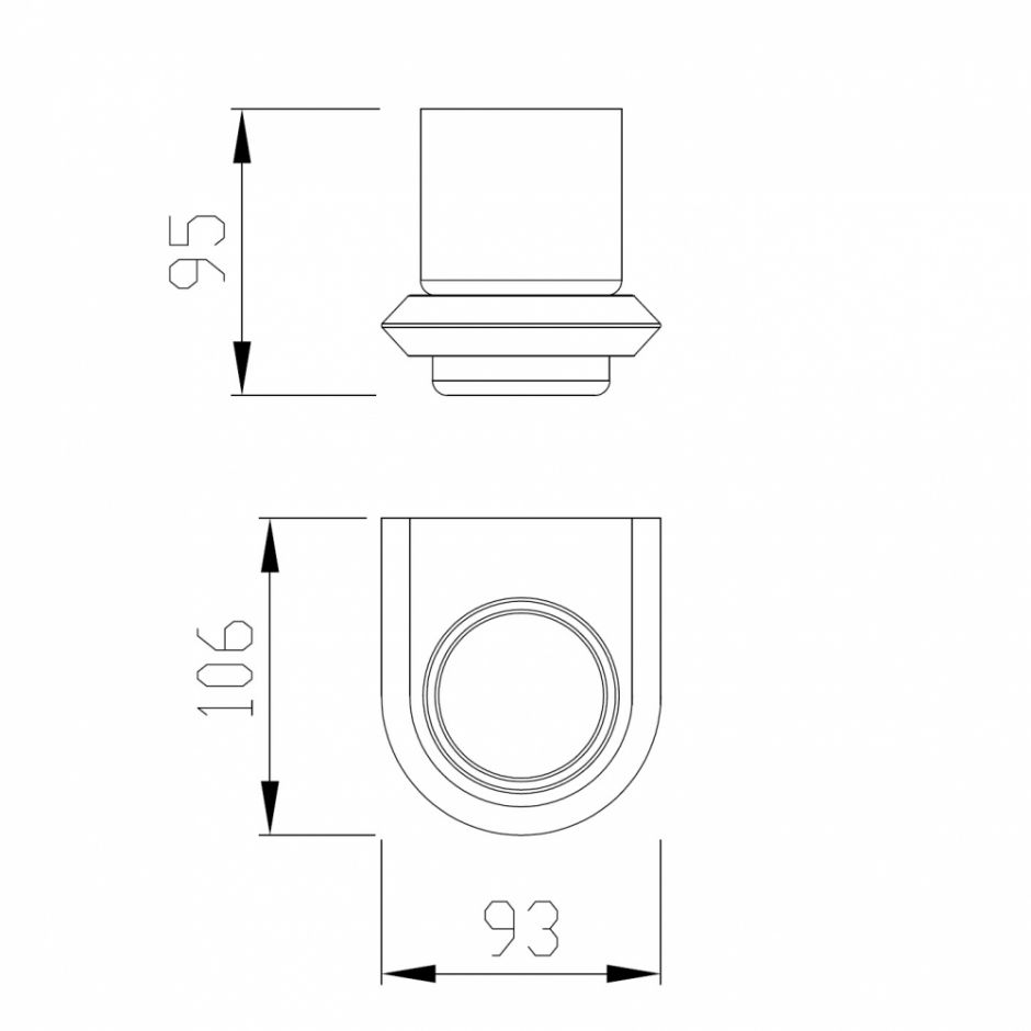 Стакан для зубных щеток ABBER Nord AA1556B черный матовый ФОТО