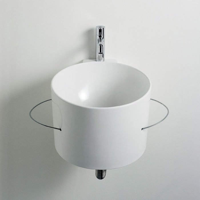 Изображение Подвесная раковина Agape Bucatini ACER0740NZB 40x49 см с отверстием под смеситель