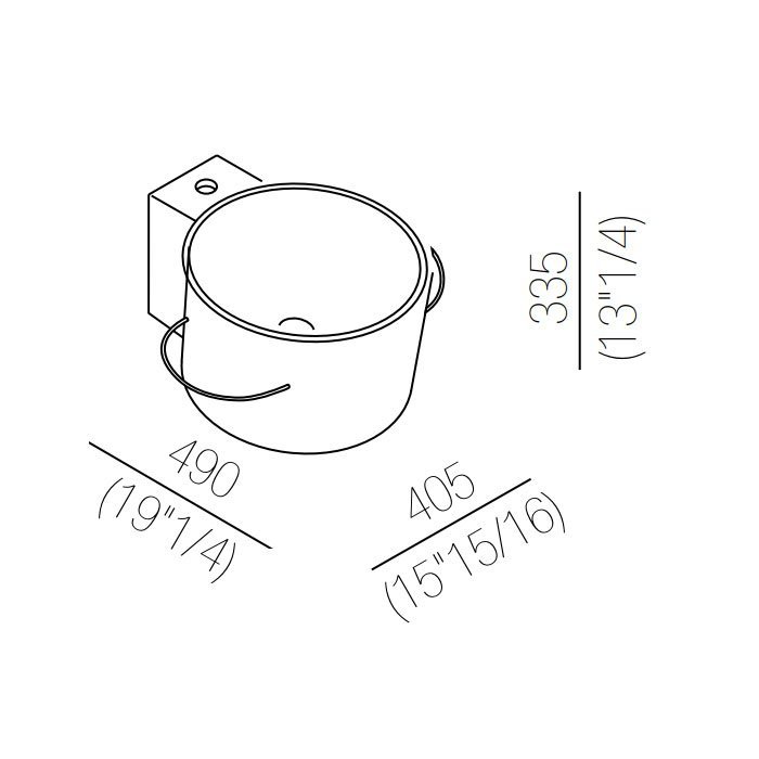 Подвесная раковина Agape Bucatini ACER0740NZB 40x49 см с отверстием под смеситель ФОТО