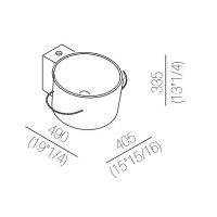 Подвесная раковина Agape Bucatini ACER0740NZB 40x49 см с отверстием под смеситель схема 2