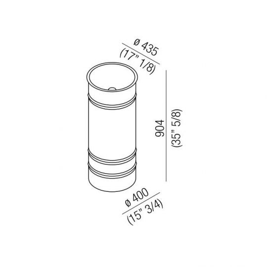 Напольная раковина Agape Vieques ACER0798MZZ 43,5x43,5 см схема 2