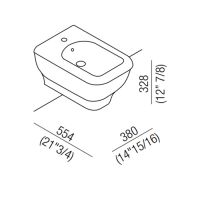 Биде Agape Memory ACER0898 подвесное схема 2 Биде Agape Memory ACER0898 подвесное схема 2