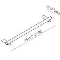 Полотенцедержатель подвесной Agape Dot line ADTL0451RT 50x11,2 см схема 2