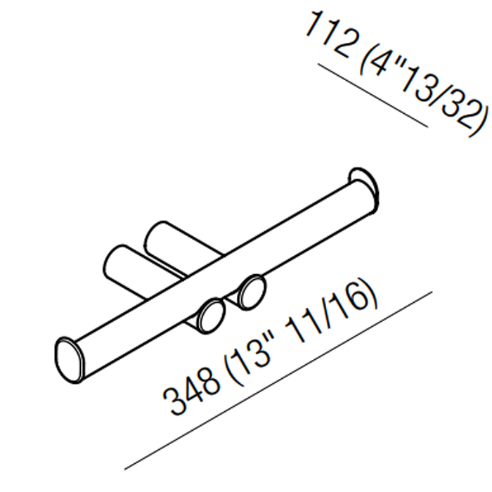 Держатель для туалетной бумаги подвесной Agape Dot line ADTL0453N 34,8x11,2 см ФОТО