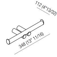 Держатель для туалетной бумаги подвесной Agape Dot line ADTL0453N 34,8x11,2 см схема 2