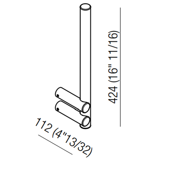 Держатель для туалетной бумаги подвесной Agape Dot line ADTL0454RT 11,2x42,4 см ФОТО