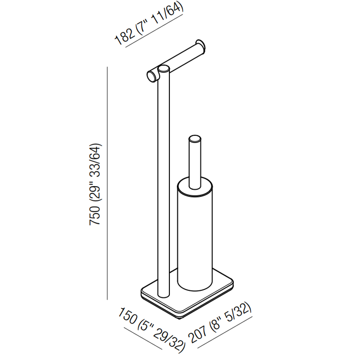 Стойка с аксессуарами напольная Agape Dot line ADTL0460RUN 20,7x15x75 см ФОТО