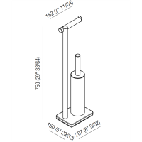 Стойка с аксессуарами напольная Agape Dot line ADTL0460RUN 20,7x15x75 см схема 2