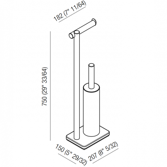 Стойка с аксессуарами напольная Agape Dot line ADTL0460RUN 20,7x15x75 см схема 2