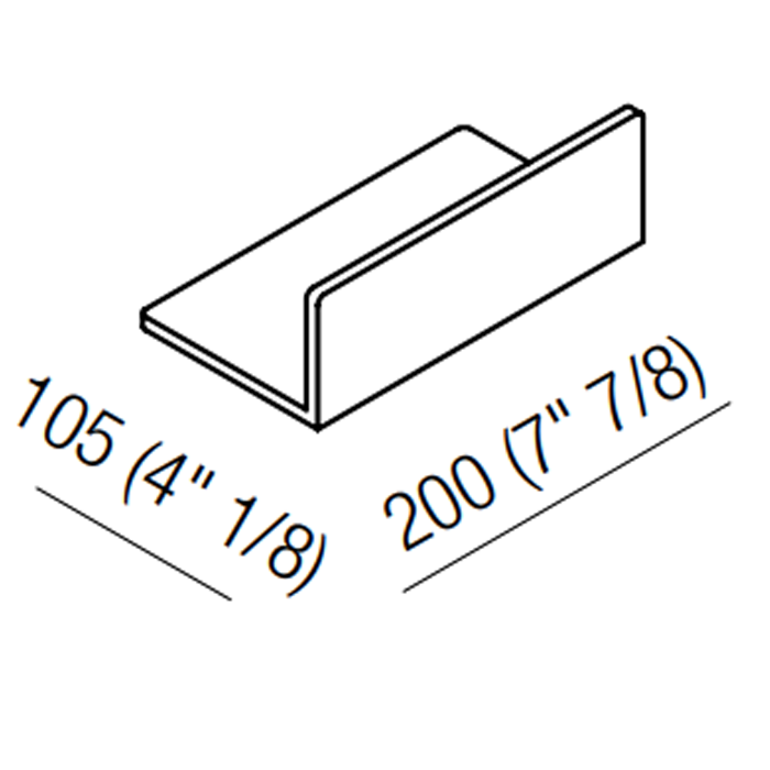 Полка для ванной подвесная Agape Dot line ADTL0465Z 20x10,5x см ФОТО